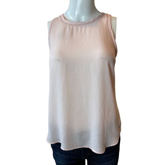 J. Crew Womens Tank Top Round Neck Sleeveless Back Keyhole Lotus Pink Size 2 - Picture 2 of 8